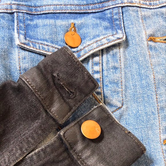 J Brand Bowie Denim Jacket Two-tone Coated Leather Effect: Model Off Duty Vibes - Picture 7 of 12